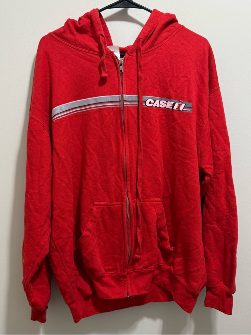 Case International Harvester Full Zip Up Hoodie Men's L Farmer  Workwear